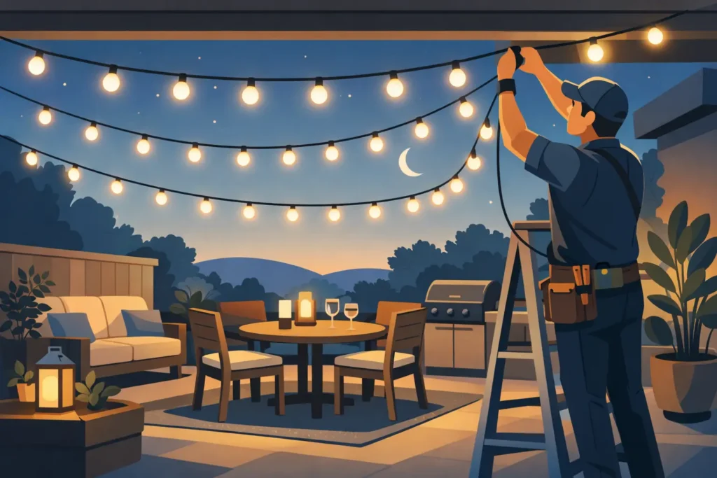 Patio Bistro Lighting Installation That Lasts