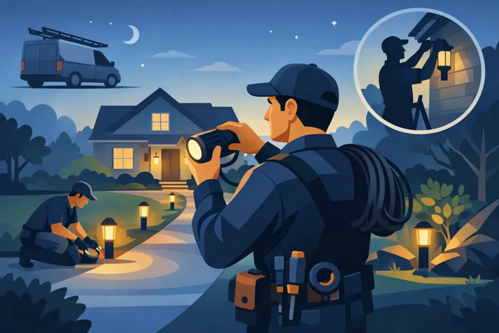 Who Installs Outdoor Lighting for Homes?