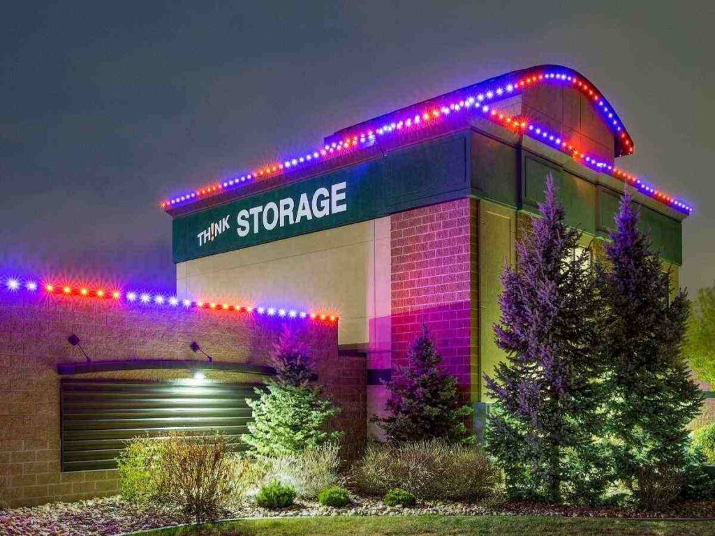 commercial outdoor lighting installation