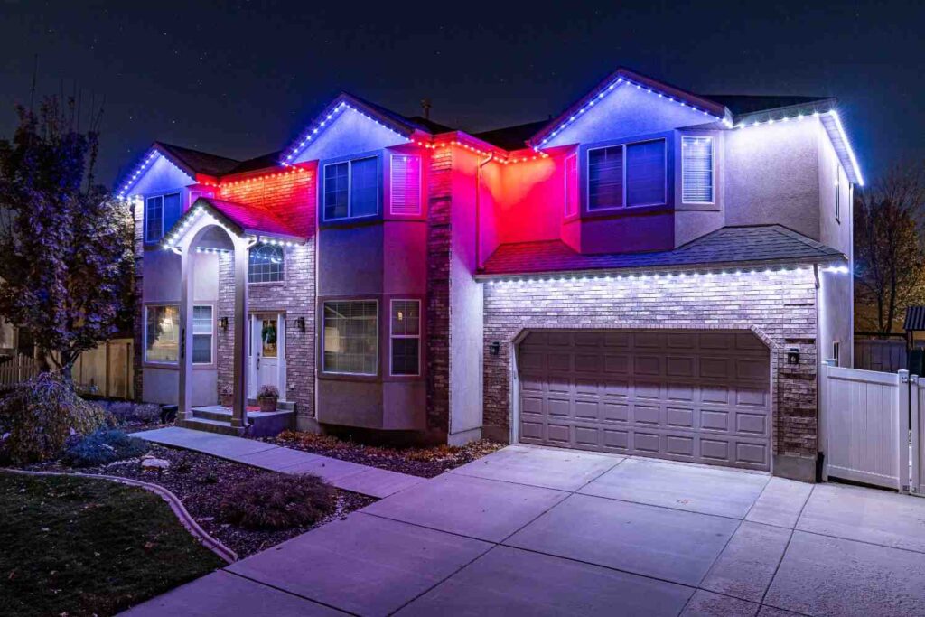custom christmas light installation